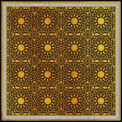 yellow geometric oriental